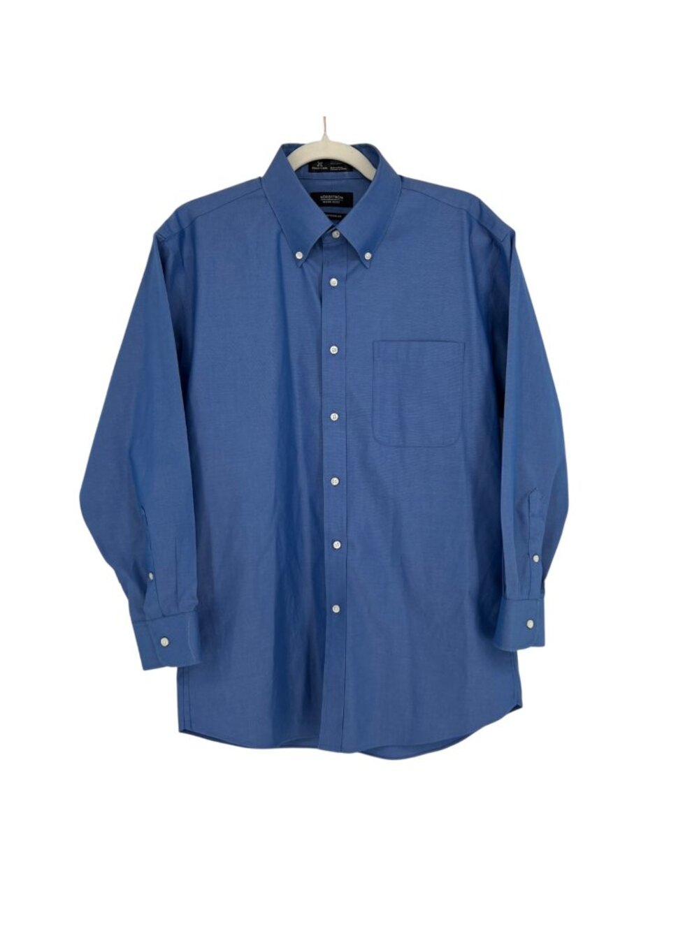 Nordstrom Men’s Traditional Fit Smartcare Wrinkle-Free Blue Dress Shirt Size 16